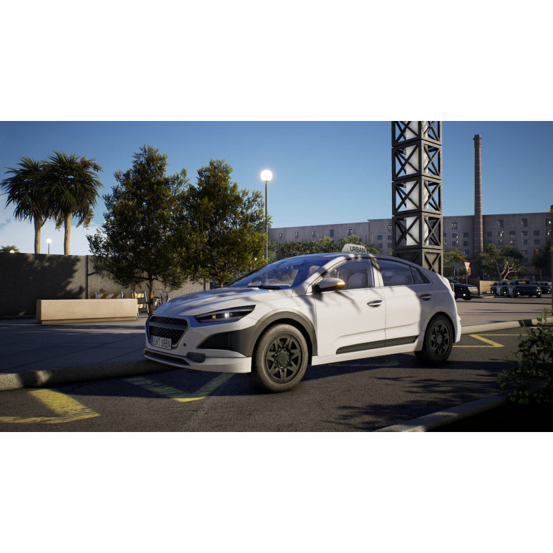 Captura de pantalla del gameplay de Taxi Life: A City Driving Simulator para PlayStation 5 mostrando acción en la ciudad