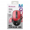 Ratón Inalámbrico Defender FEAM MM-296 RF SILENT Rojo