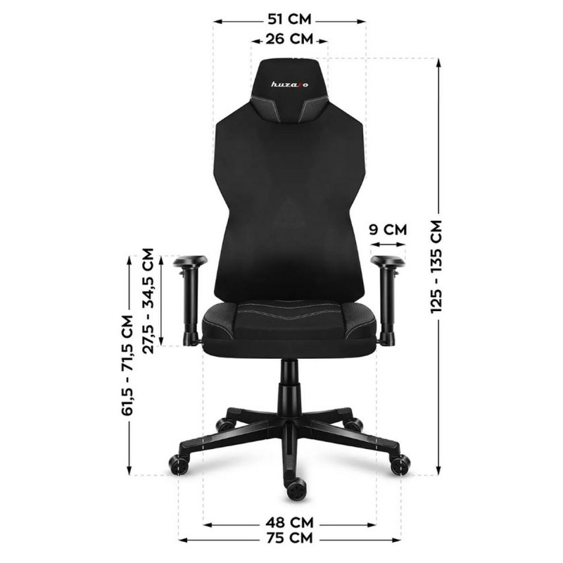 Silla Gaming Huzaro Combat 6.2 Blanco Negro