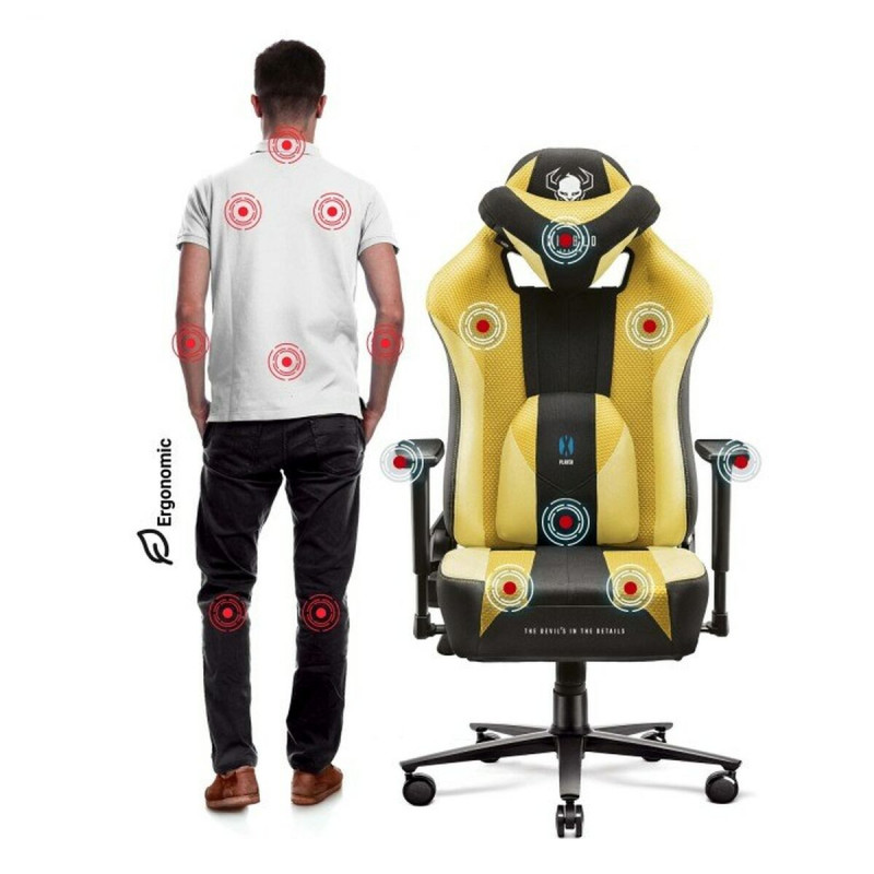 Silla Gaming Diablo Chairs Diablo X-PLAYER 2.0. KING Amarillo Negro