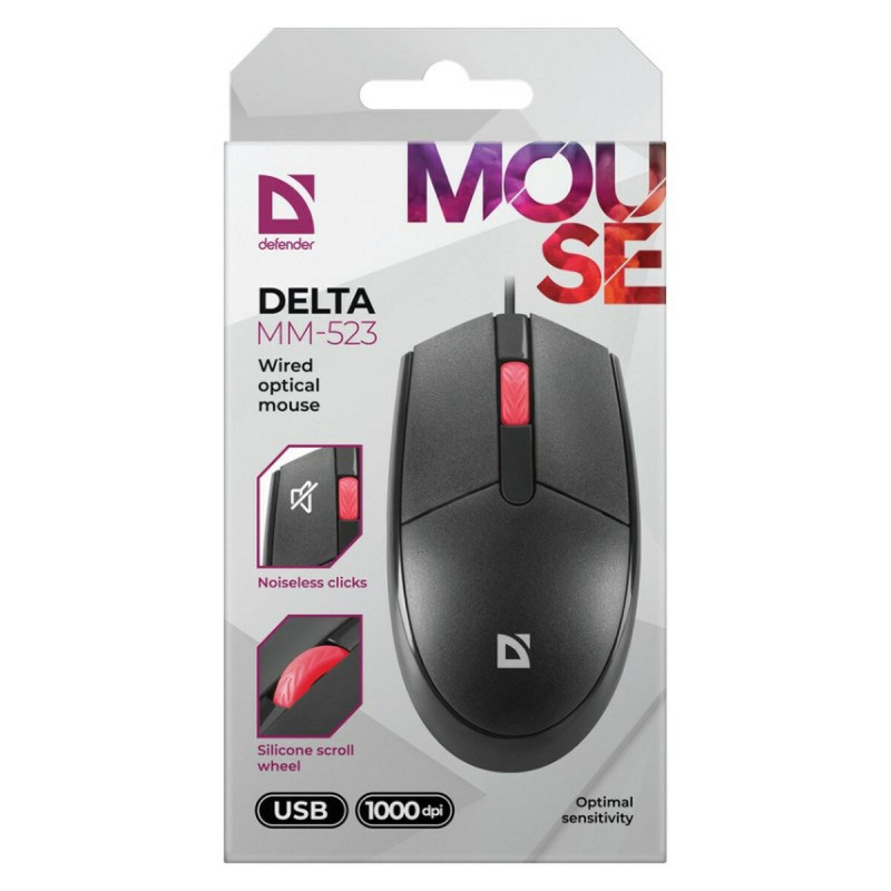 Ratón Gaming Defender DELTA MM-523 Negro