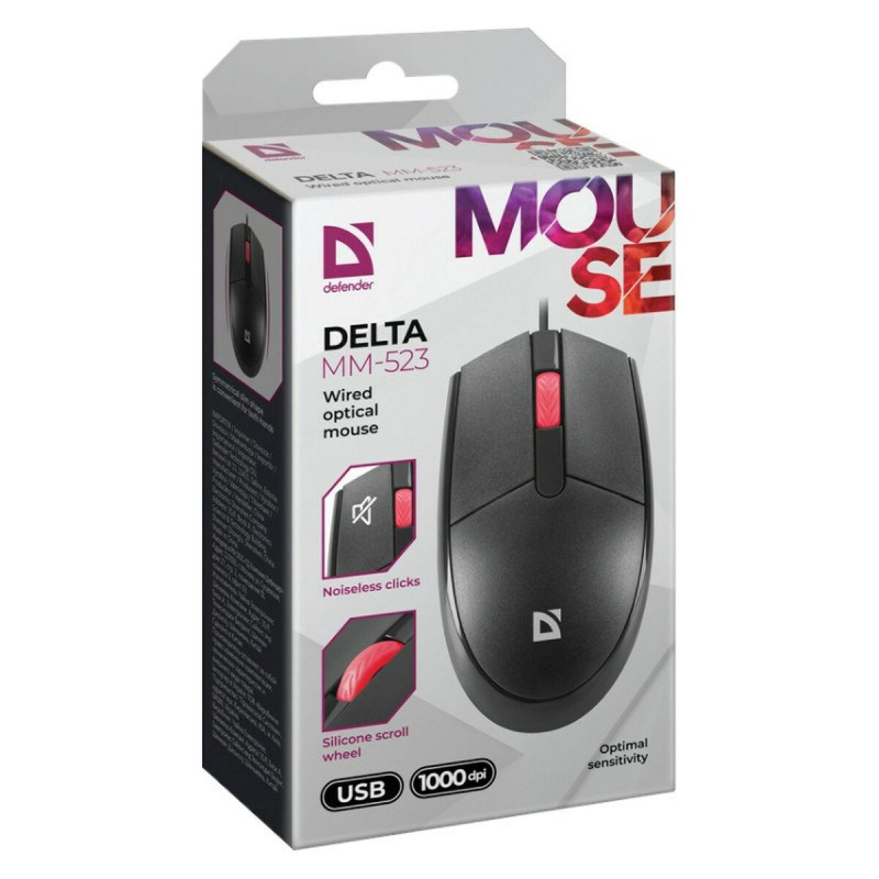 Ratón Gaming Defender DELTA MM-523 Negro