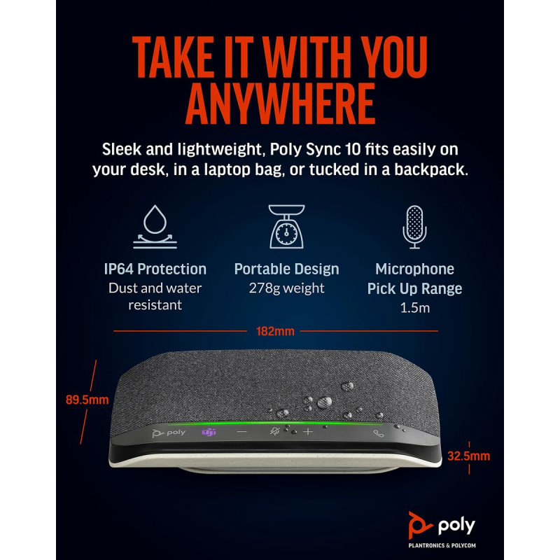 Altavoz Bluetooth Portátil Poly 77P34AA