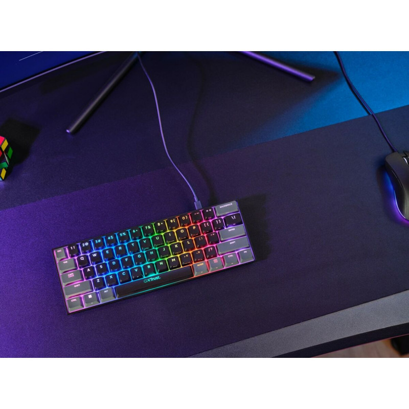Teclado Gaming Trust GXT 867 Acira Negro Multicolor QWERTY Qwerty US