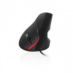 Ratón Ergonómico Óptico Ewent EW3156 1000 dpi USB Negro Negro/Rojo Rojo/Negro