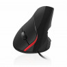Ratón Ergonómico Óptico Ewent EW3156 1000 dpi USB Negro Negro/Rojo Rojo/Negro