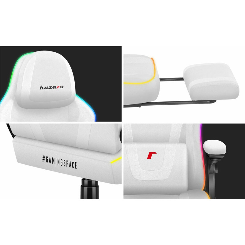 Silla Gaming Huzaro HZ-FORCE 4.6 RGB WHITE MESH
