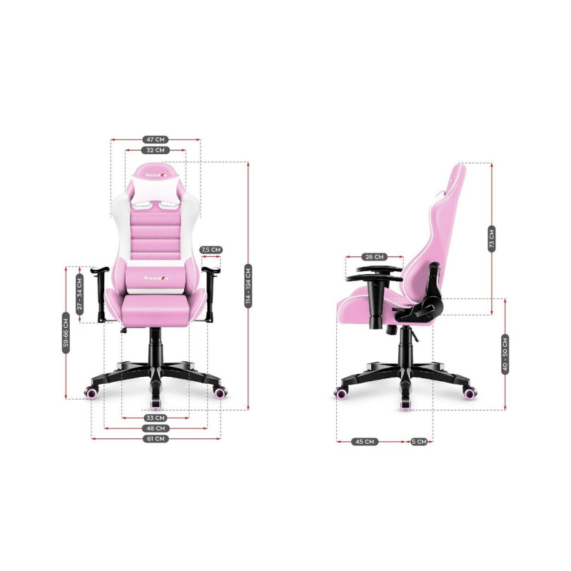 Silla Gaming Huzaro HZ-Ranger 6.0 Pink Blanco