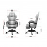 Silla Gaming Huzaro HZ-Force 4.7 White Mesh Blanco Gris