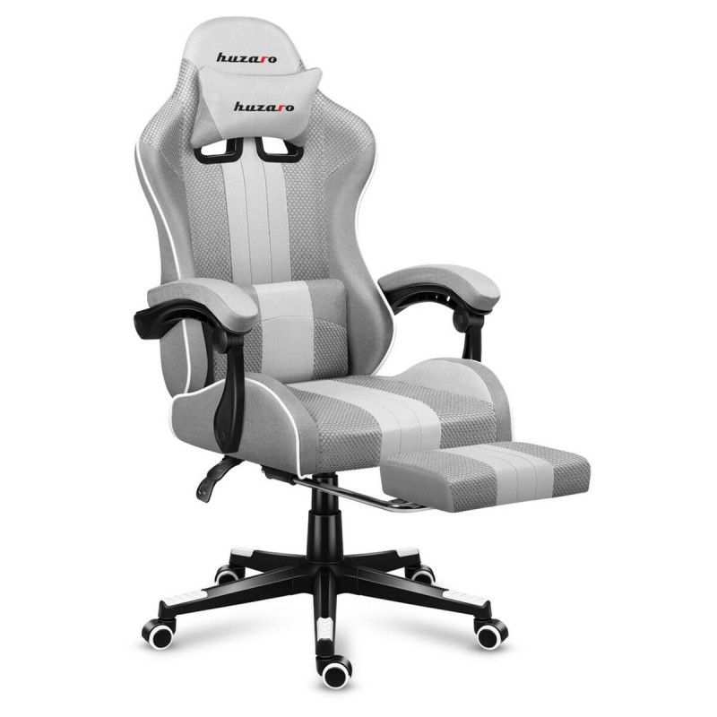 Silla Gaming Huzaro HZ-Force 4.7 White Mesh Blanco Gris