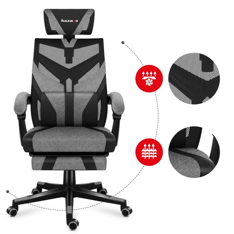 Silla Gaming Huzaro Combat 5.0 Negro Gris