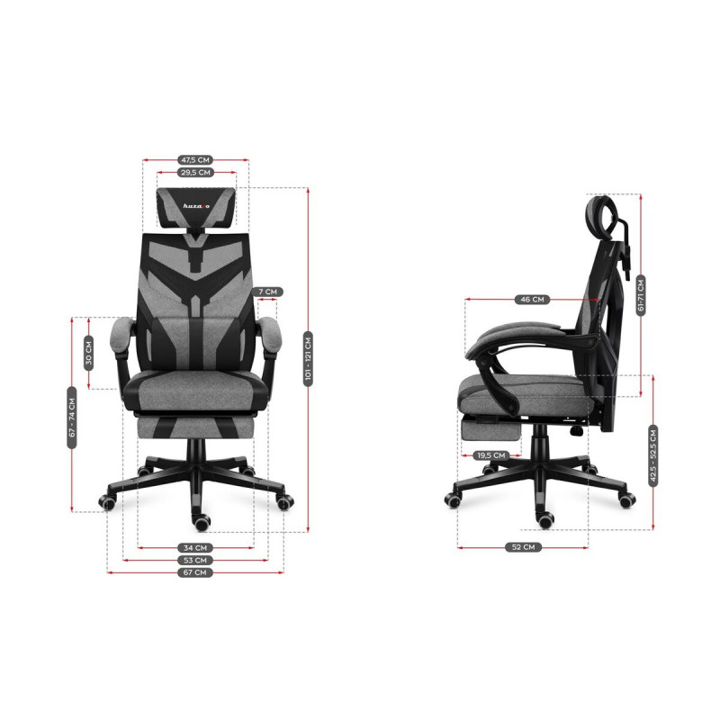 Silla Gaming Huzaro Combat 5.0 Negro Gris