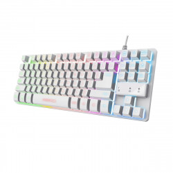 Teclado Gaming Trust GXT 833W THADO Blanco Multicolor QWERTY Qwerty US