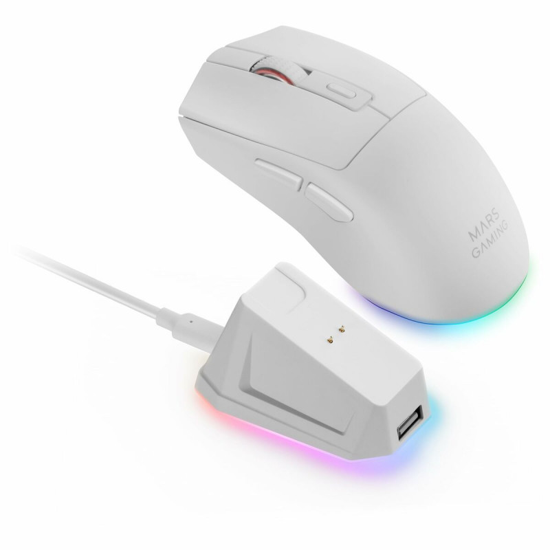 Ratón Gaming Mars Gaming MMT3W Blanco