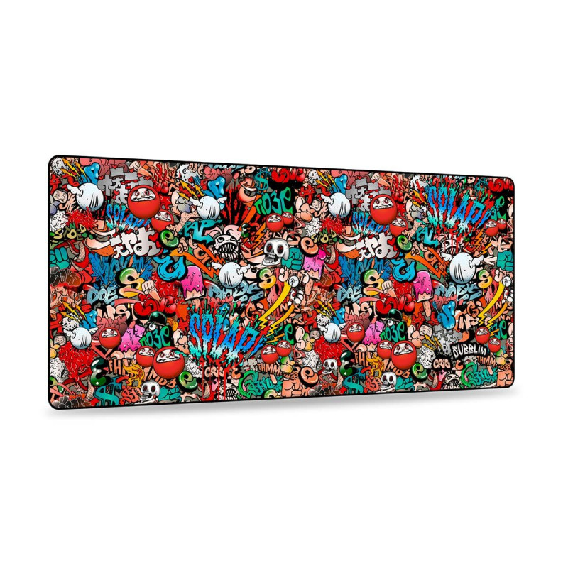 Alfombrilla de Ratón Subblim SUB-MP-01PUW02 Negro Multicolor XL