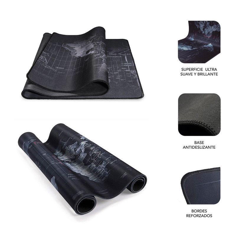 Alfombrilla de Ratón Subblim SUB-MP-01PUW01 Negro 90 x 40 cm