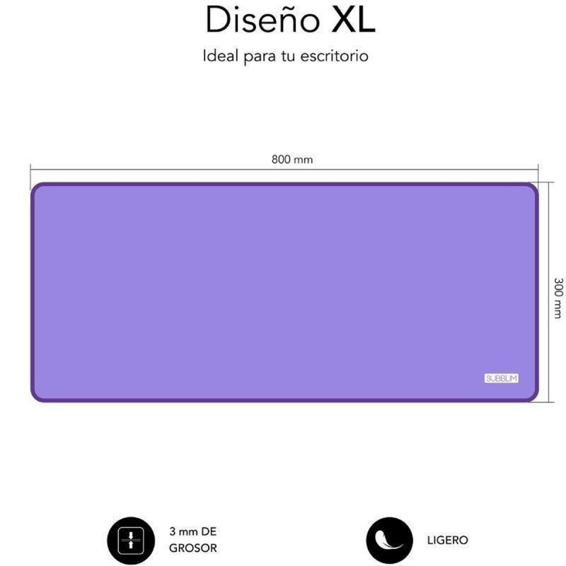 Ratón y Alfombrilla Gaming Subblim SUBMP-03HP002 Morado Púrpura