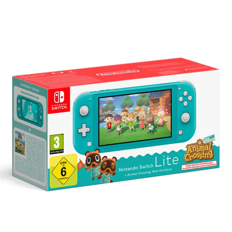 Nintendo Switch Lite + Animal Crossing Nintendo 45496546083 Turquesa