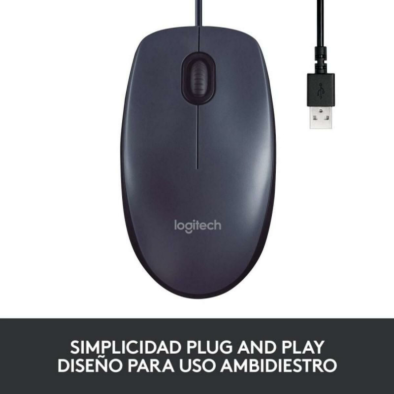 Ratón Logitech B100 Negro 800 dpi