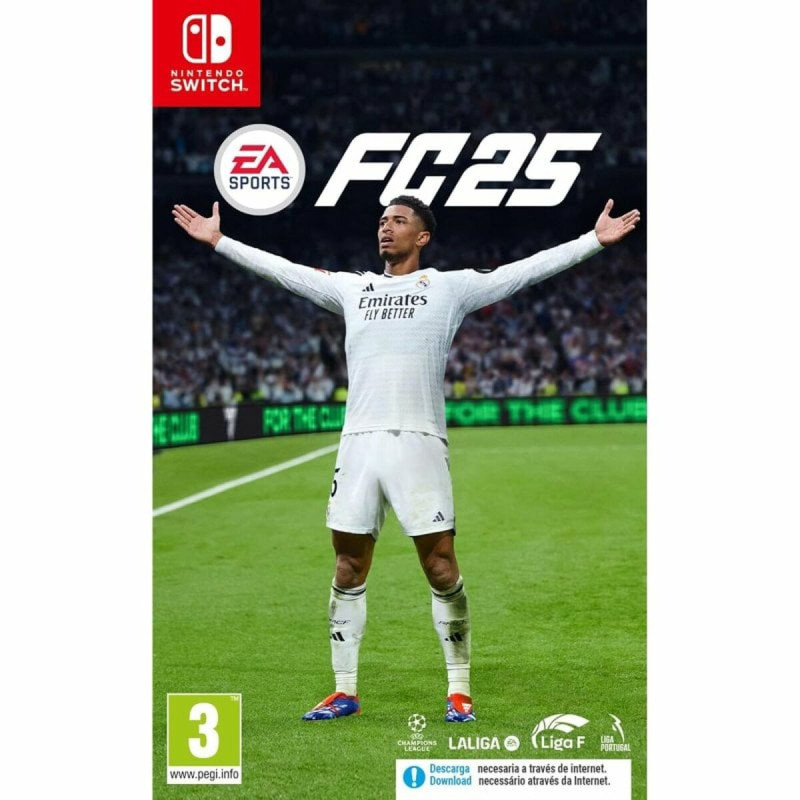 Portada del videojuego FC 25 para Nintendo Switch con diseño atractivo y personajes destacados