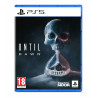 Portada del videojuego Until Dawn para PlayStation 5 con diseño impactante y personajes en un ambiente de terror
