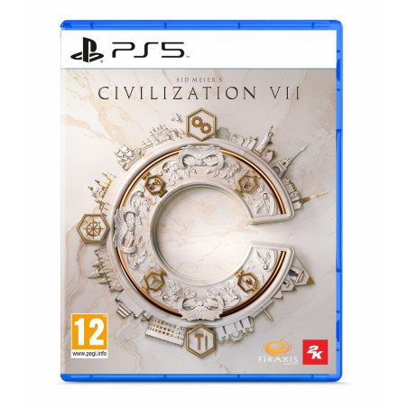 Portada del videojuego Civilization VII para PlayStation 5 con arte detallado y personajes icónicos