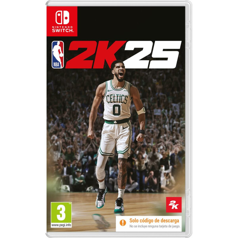 Portada del videojuego NBA 2K25 para Nintendo Switch con gráficos impresionantes y jugadores destacados.