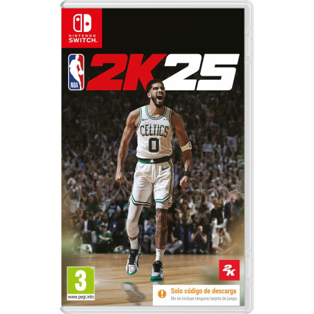 Portada del videojuego NBA 2K25 para Nintendo Switch con gráficos impresionantes y jugadores destacados.