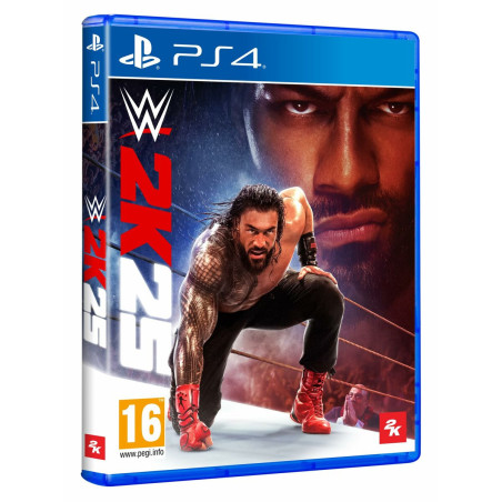 Portada del videojuego WWE 2K25 para PlayStation 4 con personajes de lucha libre en acción