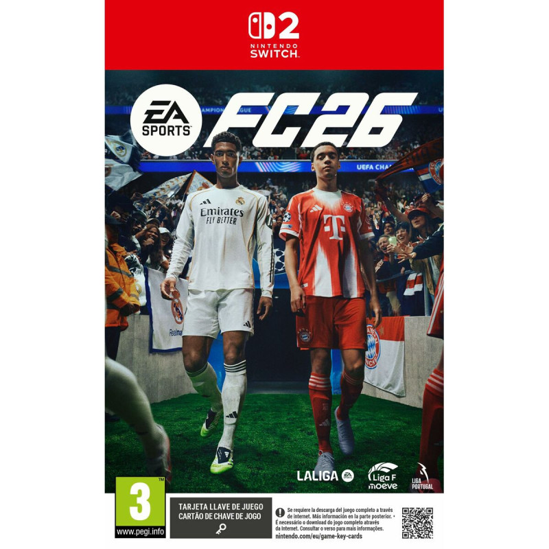 Portada del videojuego EA SPORTS FC 26 para Nintendo Switch con jugadores en acción