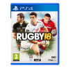Portada del videojuego Rugby 18 para PlayStation 4 con diseño atractivo y personajes en acción