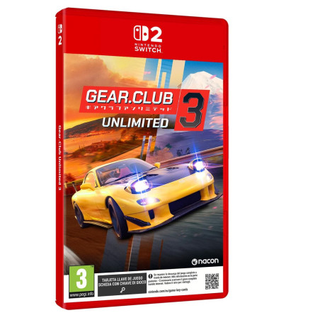 Portada del videojuego Gear.Club Unlimited 3 para Nintendo Switch con coches de carreras y paisajes emocionantes