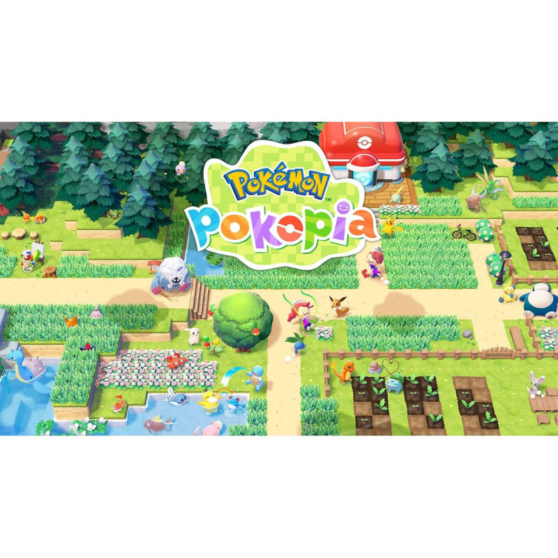 Captura de pantalla de Pokémon Pokopia en Nintendo Switch mostrando un combate emocionante