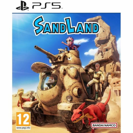 Portada del videojuego Sandland para PlayStation 5 con ilustraciones coloridas y personajes destacados