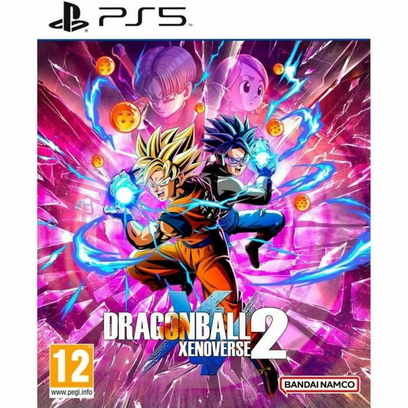 Portada del videojuego Dragon Ball Xenoverse 2 para PlayStation 5 con personajes icónicos y acción intensa