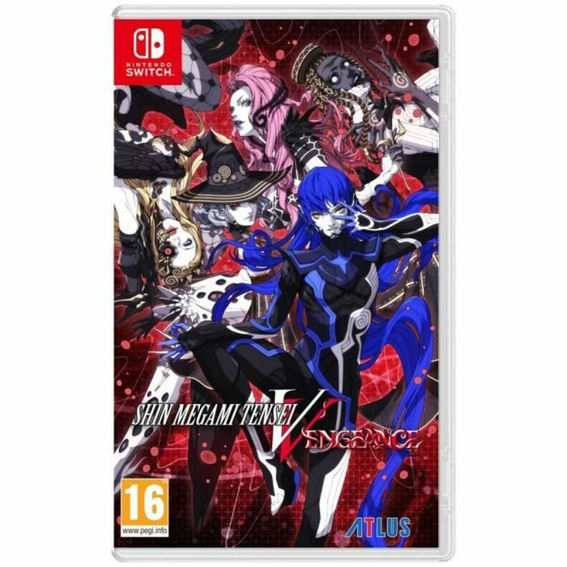 Portada del videojuego Shin Megami Tensei V para Nintendo Switch con arte original y personajes destacados.