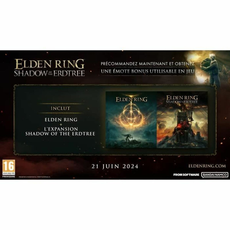 Elden Ring: Shadow of the Erdtree portada para PlayStation 5 con arte impresionante del juego