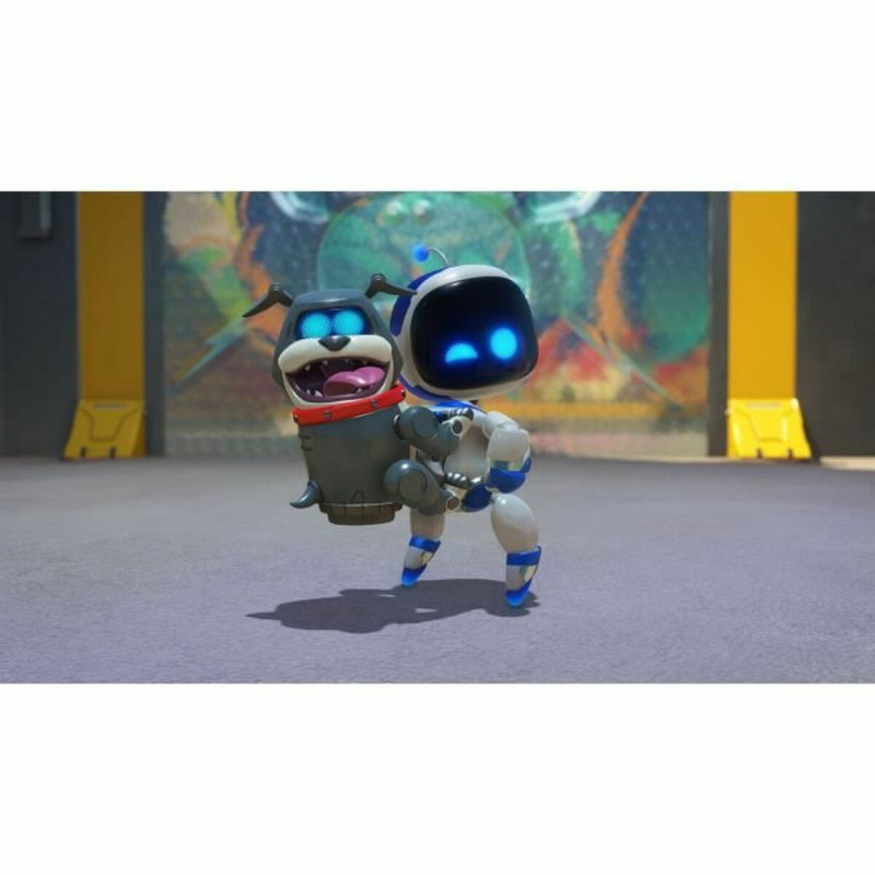 Portada del videojuego Astro Bot para PlayStation 5 con diseño colorido y personajes adorables.