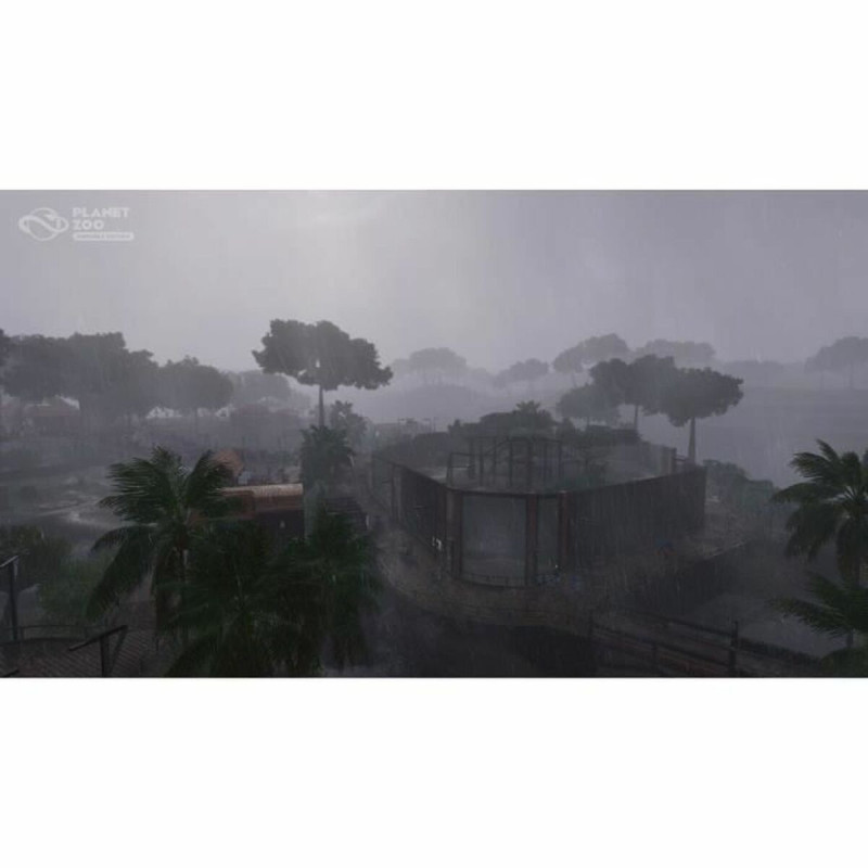 Captura de pantalla de Planet Zoo para PlayStation 5 mostrando un zoológico en construcción