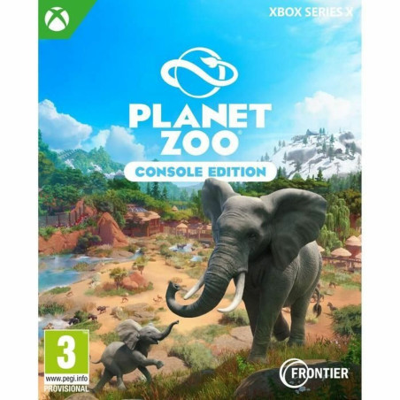 Portada del videojuego Planet Zoo para Xbox con animales y construcción de zoológico