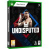 Portada del videojuego UNDISPUTED para Xbox con diseño atractivo y personajes destacados del boxeo.