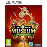Portada del videojuego Two Point Museum para PlayStation 5 con diseño colorido y personajes divertidos