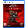 Portada del videojuego Assassins Creed Shadows para PlayStation 5 con diseño atractivo y personajes destacados