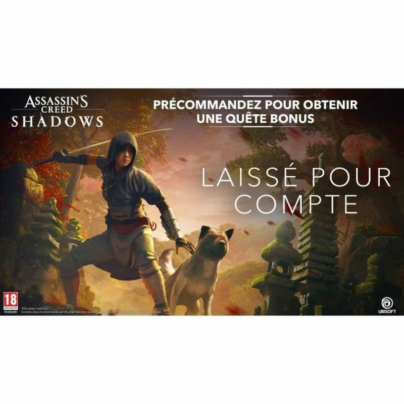 Portada del videojuego Assassins Creed Shadows para PlayStation 5 en alta resolución