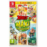 Portada del videojuego Asterix Maxi Collection para Nintendo Switch con personajes icónicos y coloridos