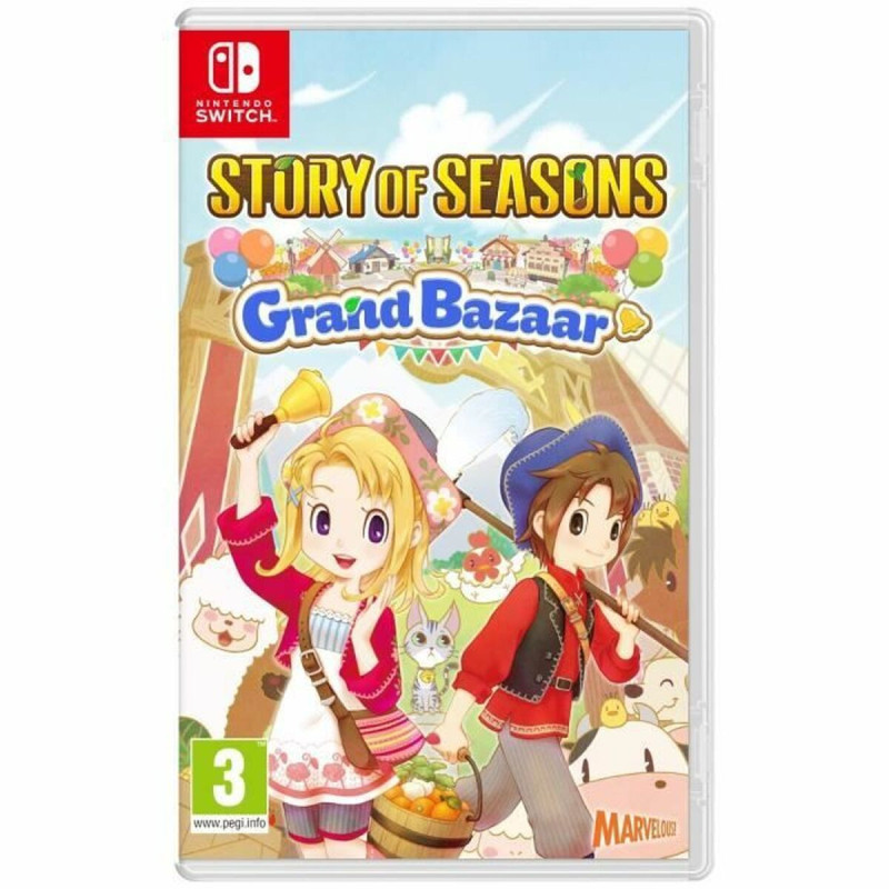 Portada del videojuego Story of Seasons Grand Bazaar para Nintendo Switch