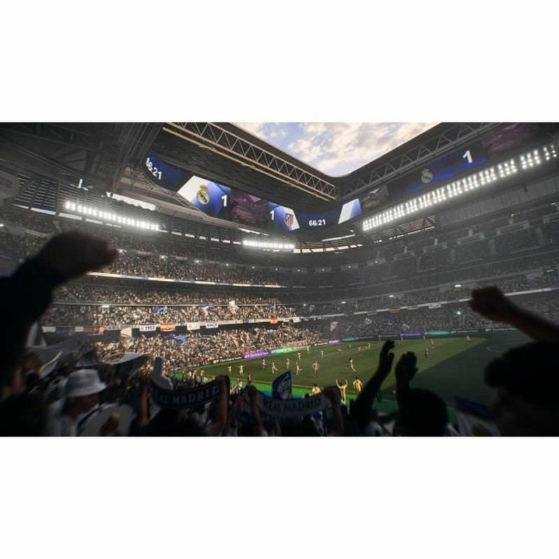 Captura de pantalla de EA SPORTS FC 26 en Nintendo Switch mostrando jugadas emocionantes