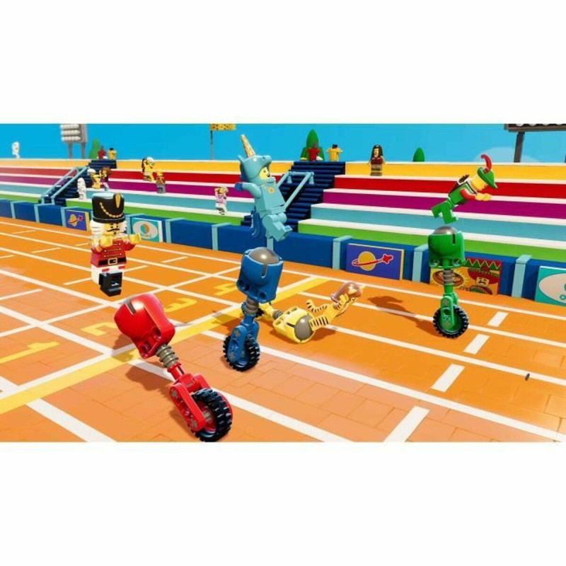 Portada del videojuego LEGO PARTY! para Nintendo Switch con colores vibrantes y personajes divertidos.