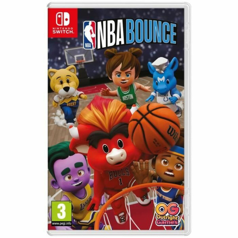 Portada del videojuego NBA Bounce para Nintendo Switch con diseño dinámico y colorido