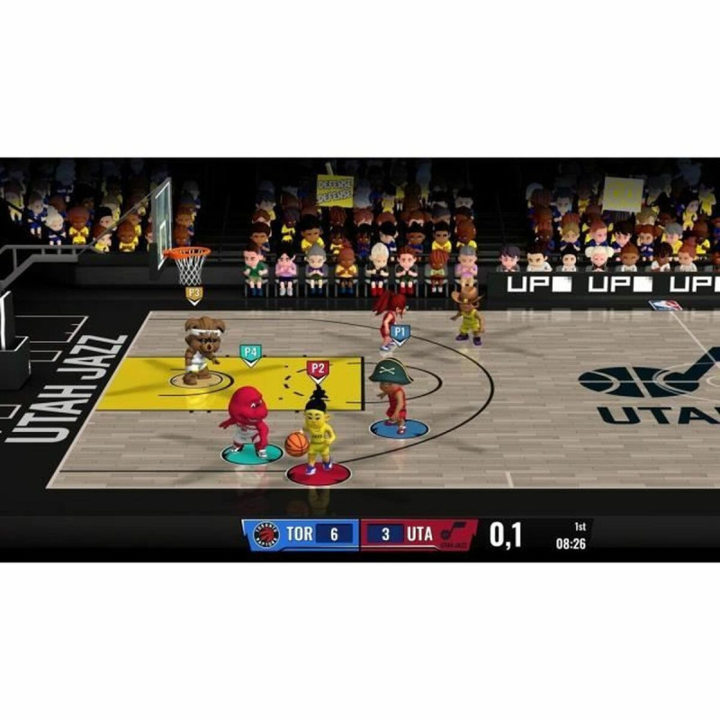 Captura de pantalla de NBA Bounce en Nintendo Switch mostrando jugabilidad dinámica y personajes en acción